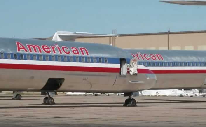 American Airlines McDonnell-Douglas MD-8X jetliners at the Roswell International Air Center