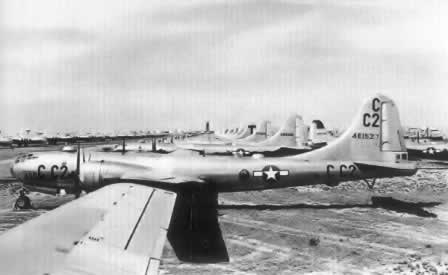 B-29 Superfortresses in storage at Pyote Air Force Base, 1946