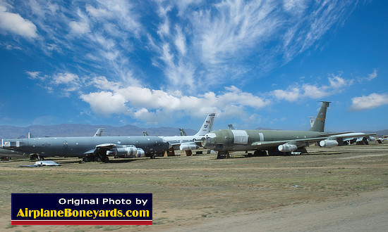 Air Force C-135 aircraft in storage at the Davis-Monthan AFB AMARG Facility in Tucson