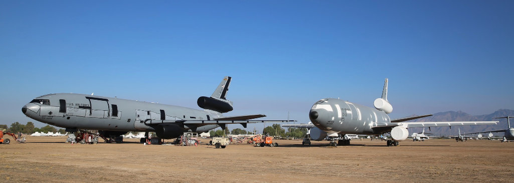 KC-10 Extenders at AMARG in storage and reclamation