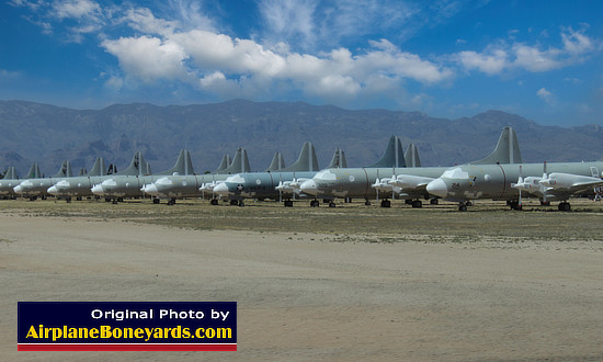 U.S. Navy P-3 Orions in storage at AMARG