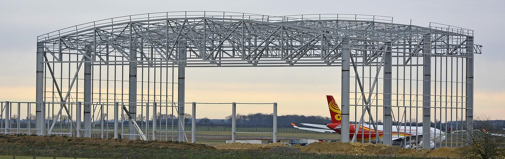 New hangar construction at Châteauroux Airport in 2021