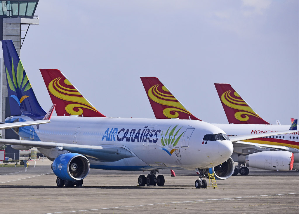 Airliner operations around the Chateauroux Airport in 2021 ... Air Caraibes and HongKong Airlines