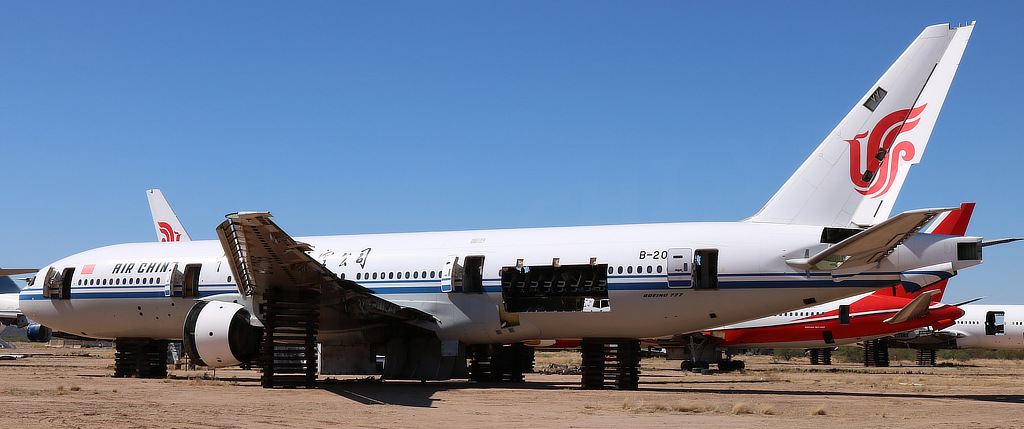 Air China Boeing 777-200 registration B2065, at the Pinal Airpark Air China Boeing 777-200 registration B2065, at the Pinal Airpark