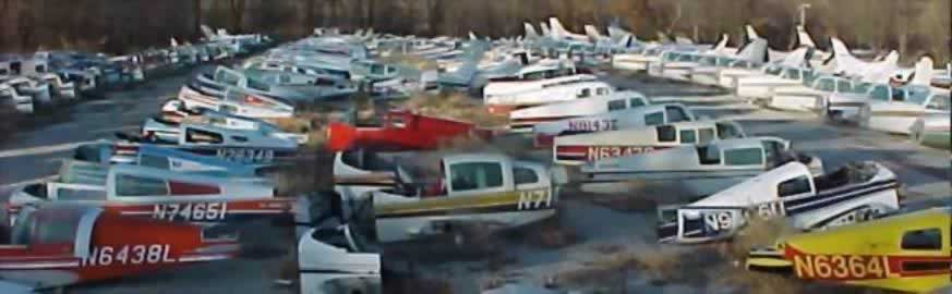 Partial view of aircraft storage area at Harry Truman Airport