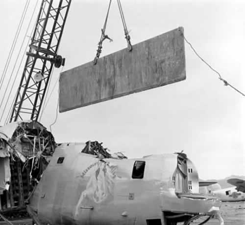 B-24 Liberator "Missouri Miss" meets the guillotine at Kingman Army Air Field