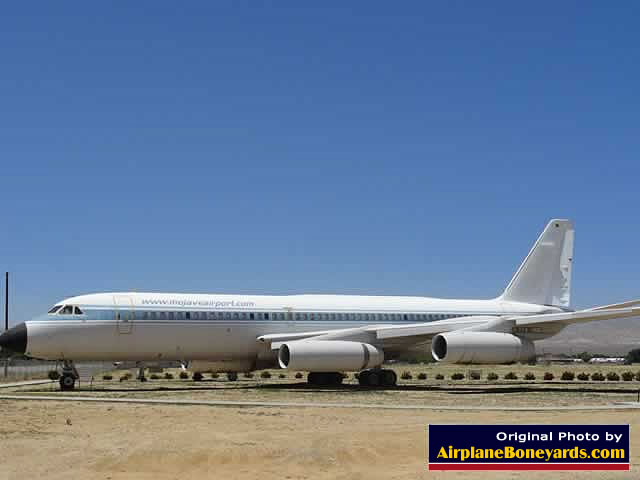 Convair 990 Jetliner gatekeeper on display at the entrance to the Mojave Airpor