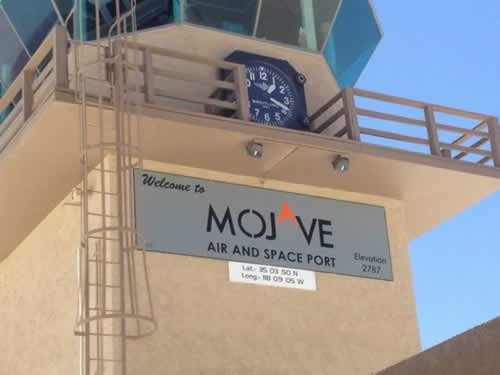 The tower at Mojave Airport in the California desert