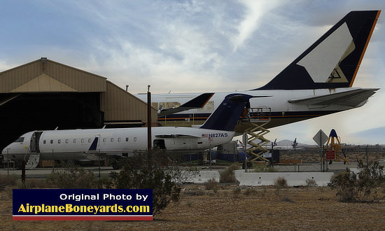 Jetliner maintenance facility at the Southern California Logistics Airport