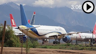 Video of the airplane boneyard at the Phoenix Goodyear Airport in Arizona